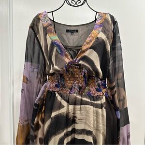 Beautiful 100% silk maxi dress